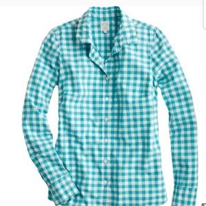 Women's J Crew Gingham Button Up